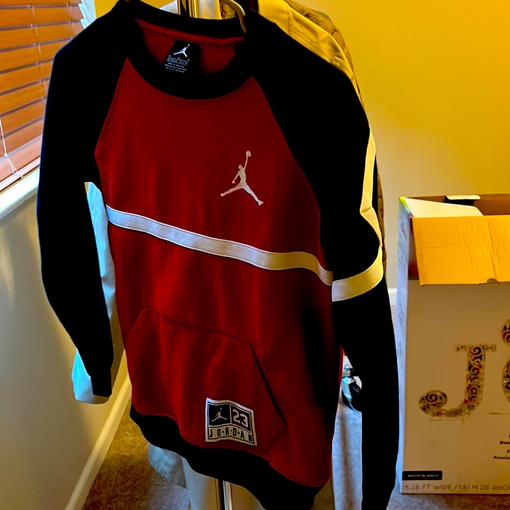 Jordan Kids Red and Black Sweater